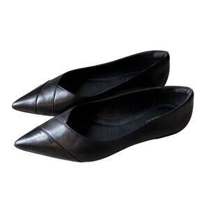 Arezzo Pointed Black Flats Shoes Size 37